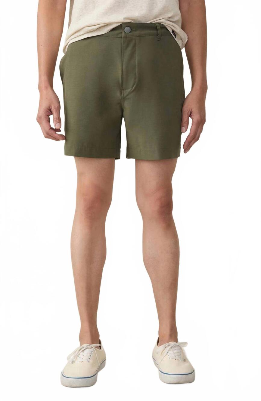 NEW FAHERTY men's all day short in surplus olive